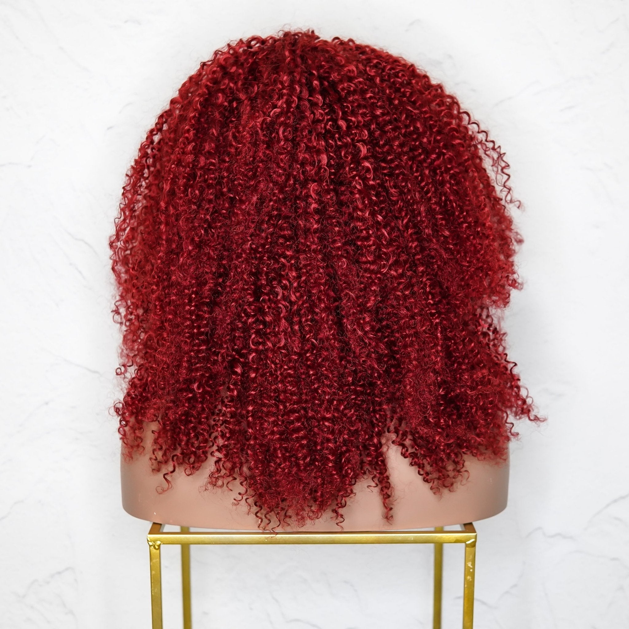 TYRA Burgundy Afro Curl Wig - Milk & Honey Wigs