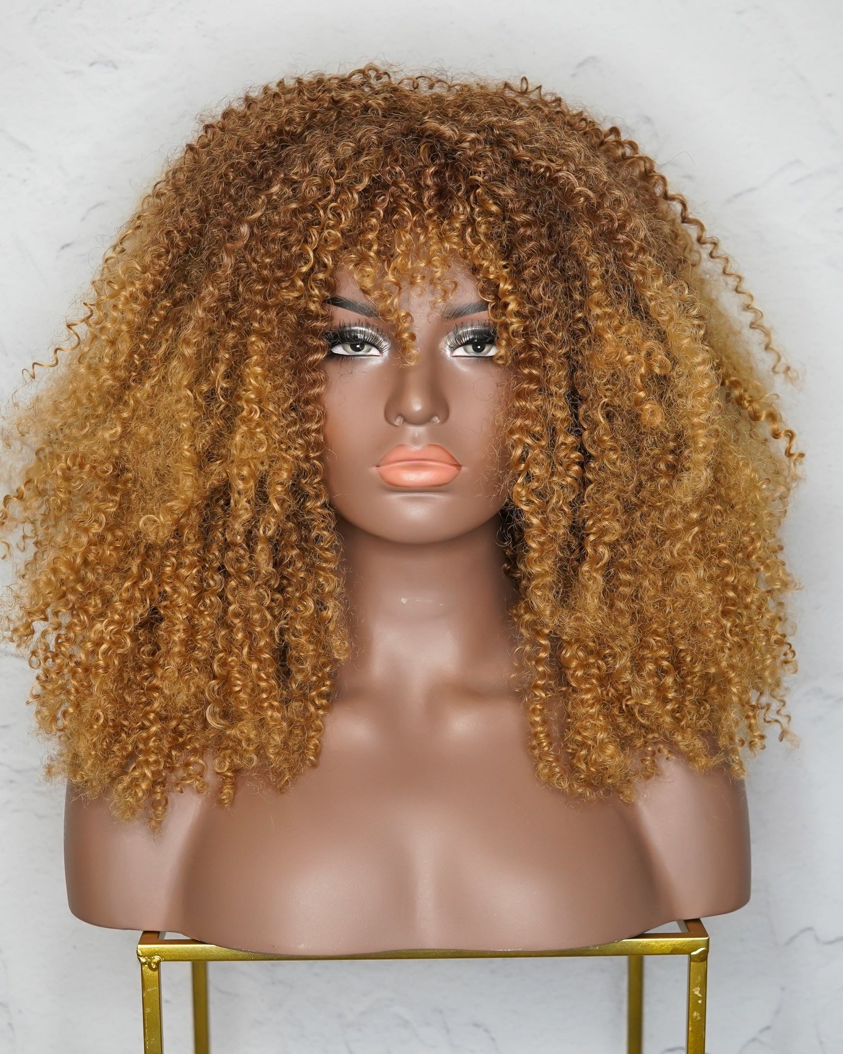 TYRA Caramel Afro Curl Wig - Milk & Honey