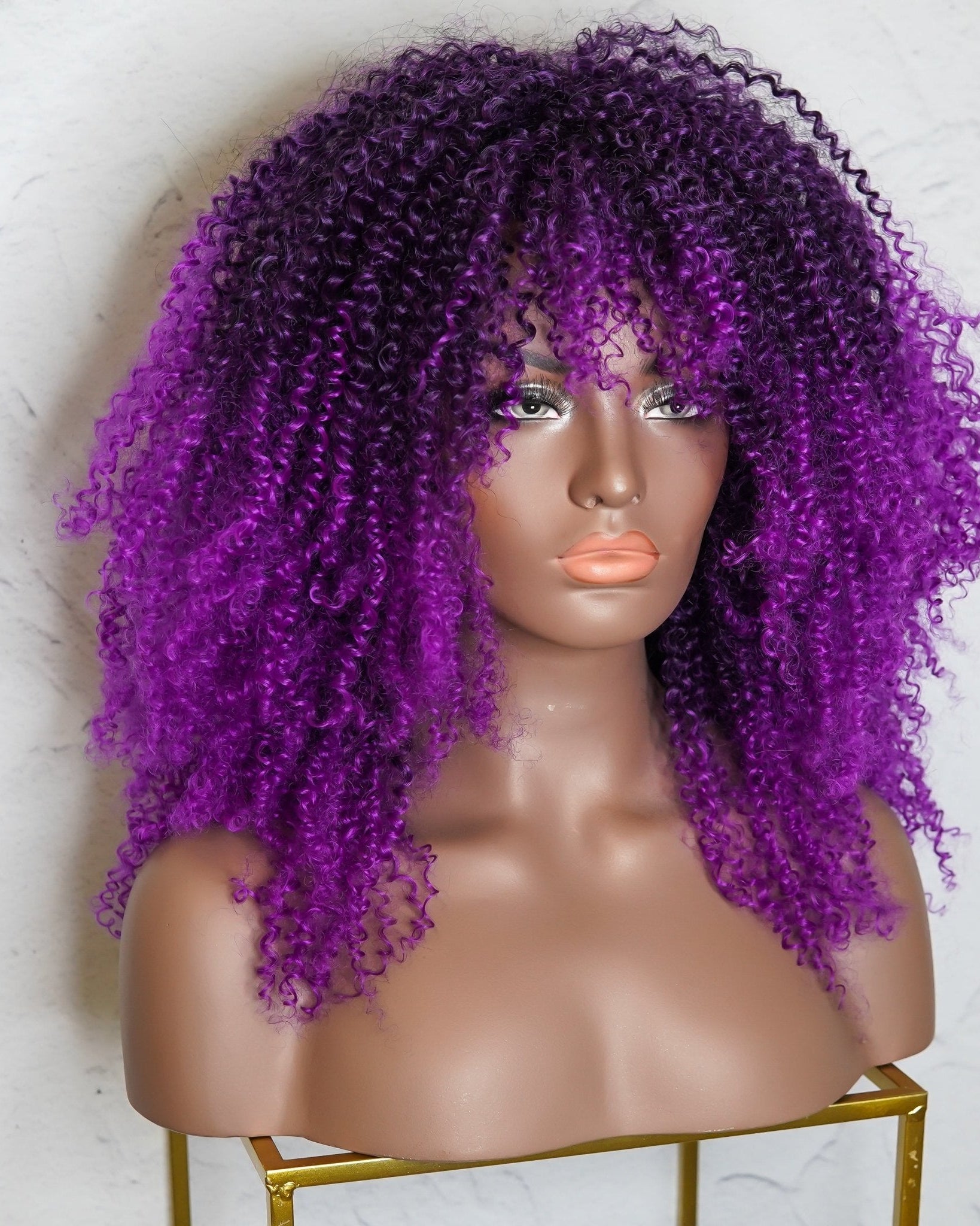 TYRA Purple Afro Curl Wig - Milk & Honey Wigs
