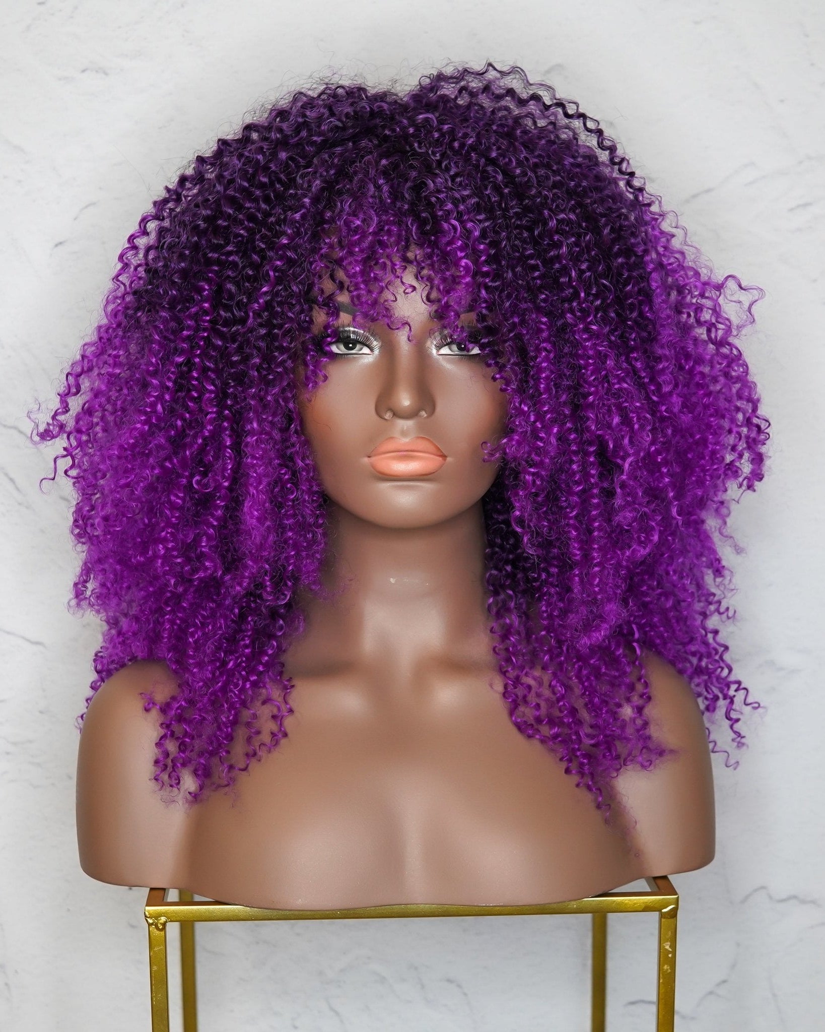 TYRA Purple Afro Curl Wig - Milk & Honey Wigs
