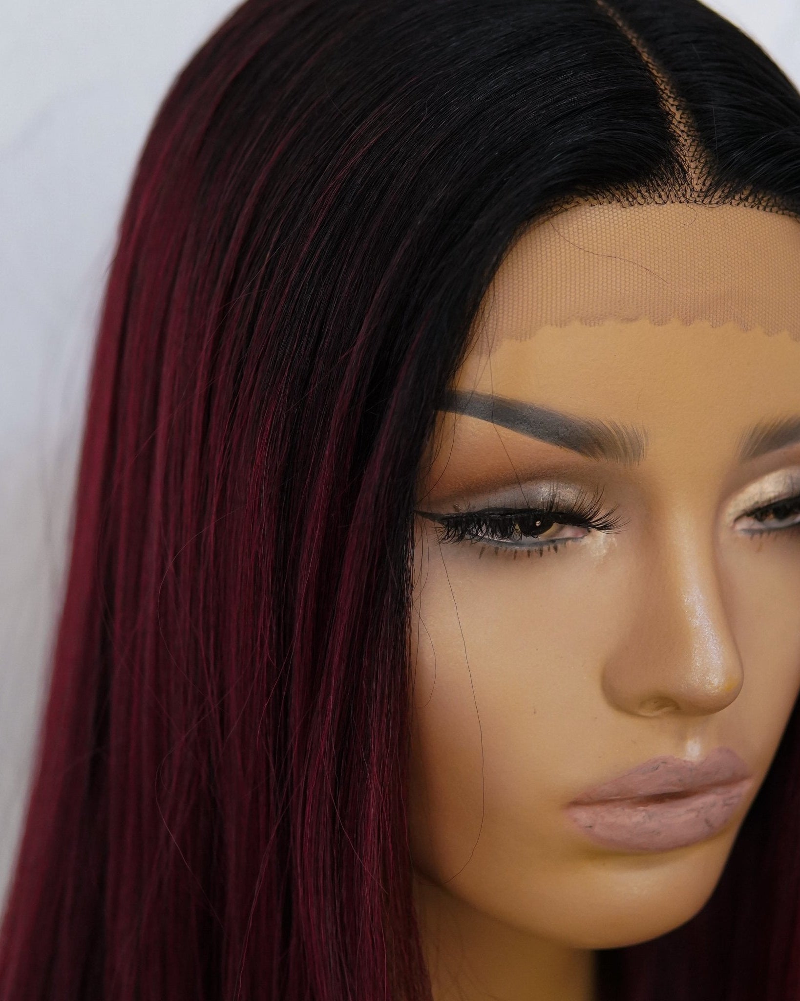 VANESSA Burgundy Lace Front Wig - Milk & Honey Wigs