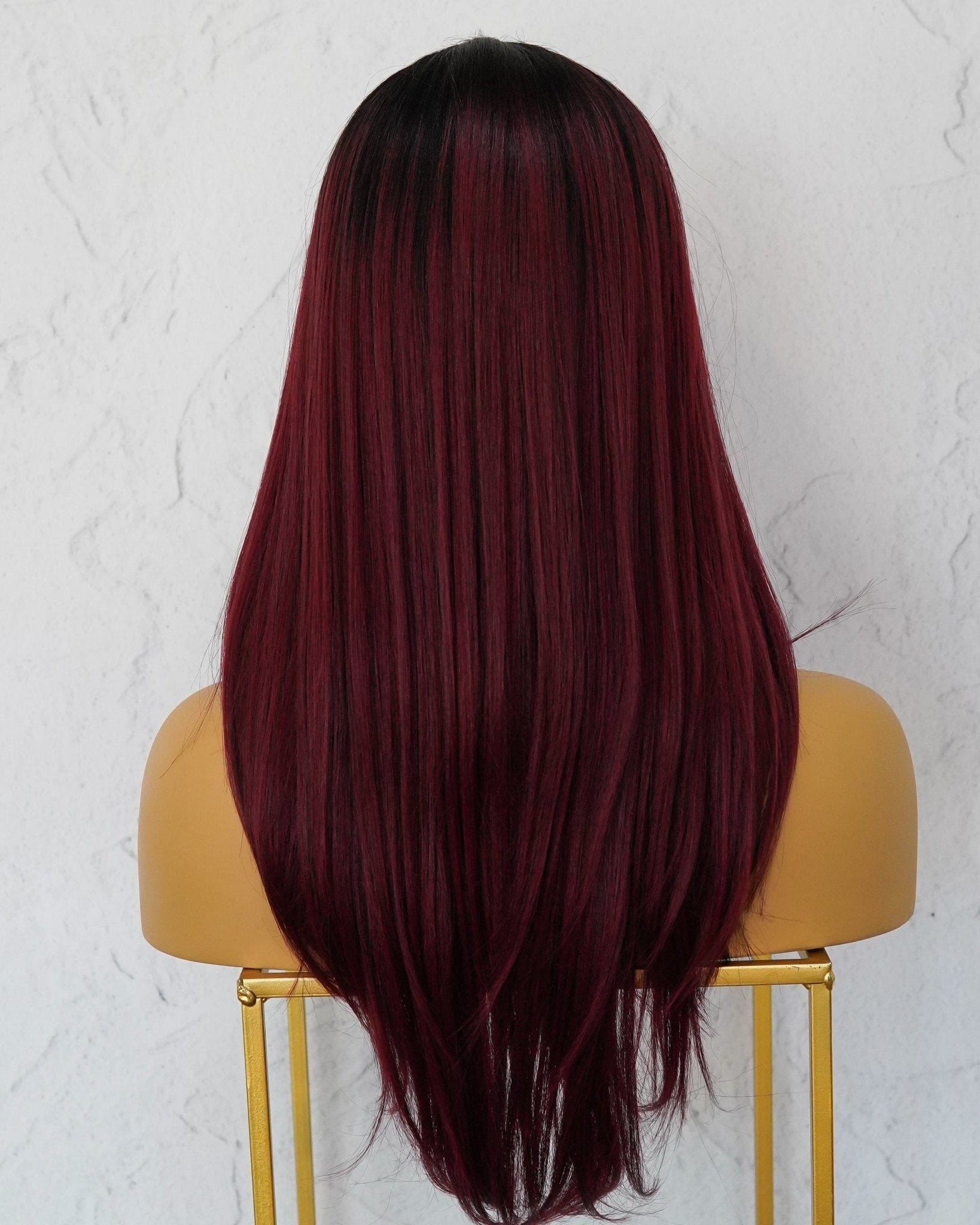 VANESSA Burgundy Lace Front Wig - Milk & Honey Wigs