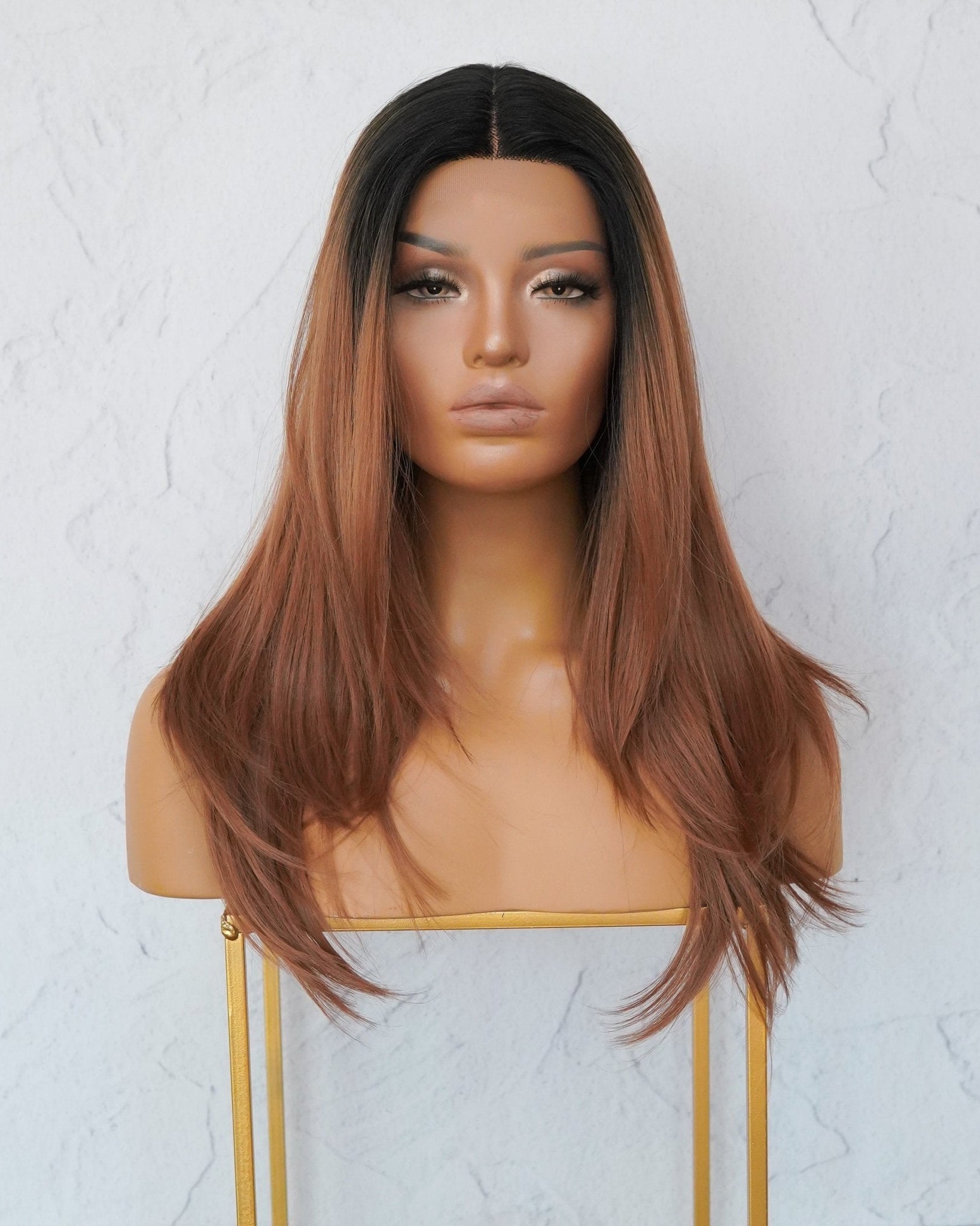 VANESSA Ombre Brown Lace Front Wig - Milk & Honey Wigs