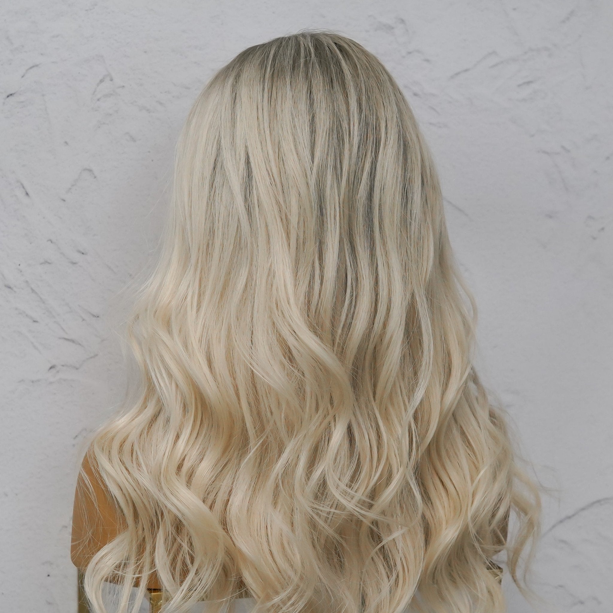 WINNY Grey Blonde Human Hair Full Lace Wig - Milk & Honey Wigs