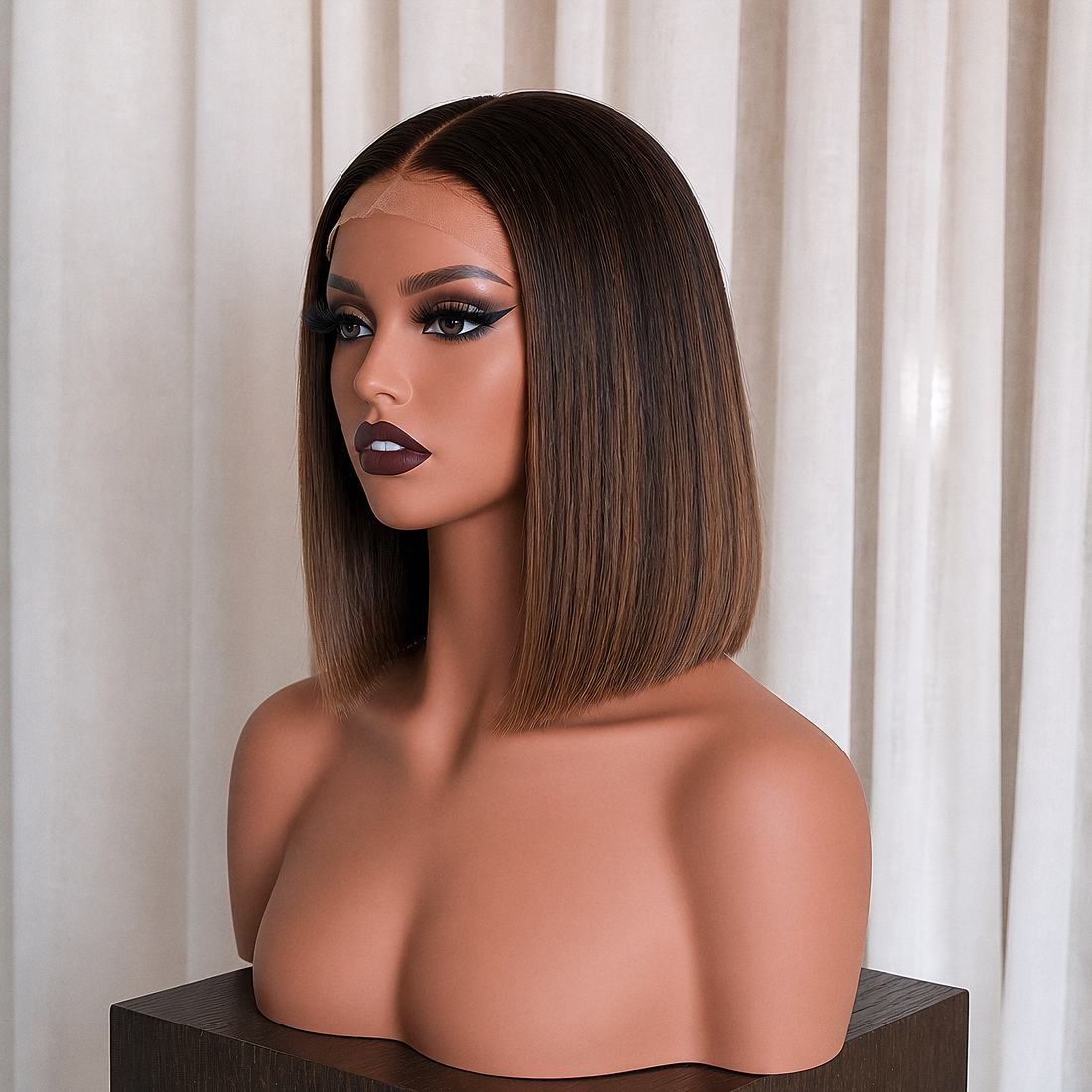 JADE 10 INCH BOB - Ombre Bronde - Human Hair Wig