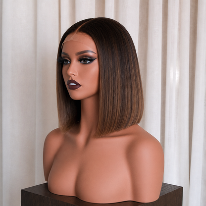 JADE 10 INCH BOB - Ombre Bronde - Human Hair Wig