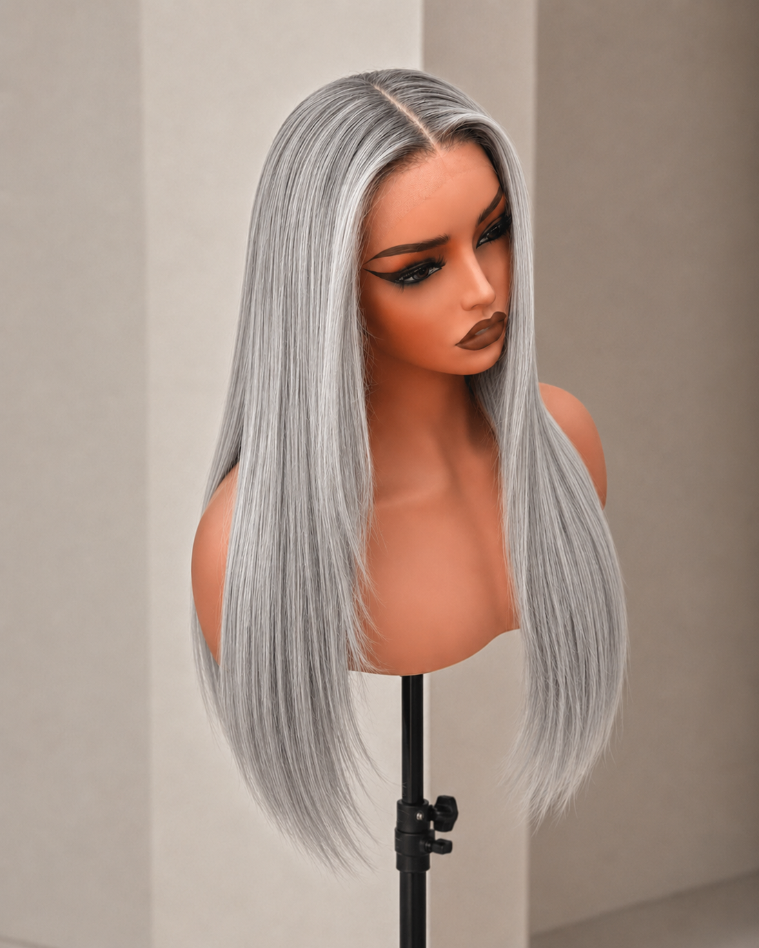 ROE 22 INCH - Salt &amp; Pepper - Human Hair Wig