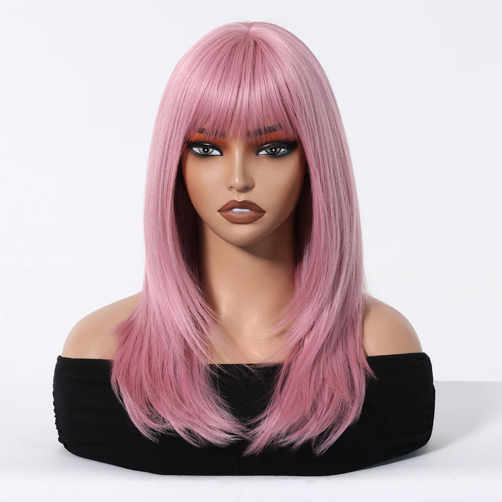 Straight Pastel Pink Wig - MARKETPLACE