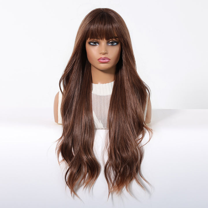 Long Wavy Chestnut Brown Wig - MARKETPLACE