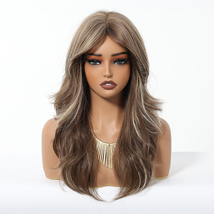 Light Brown with Ash Blonde Highlights Wig - MARKETPLACE
