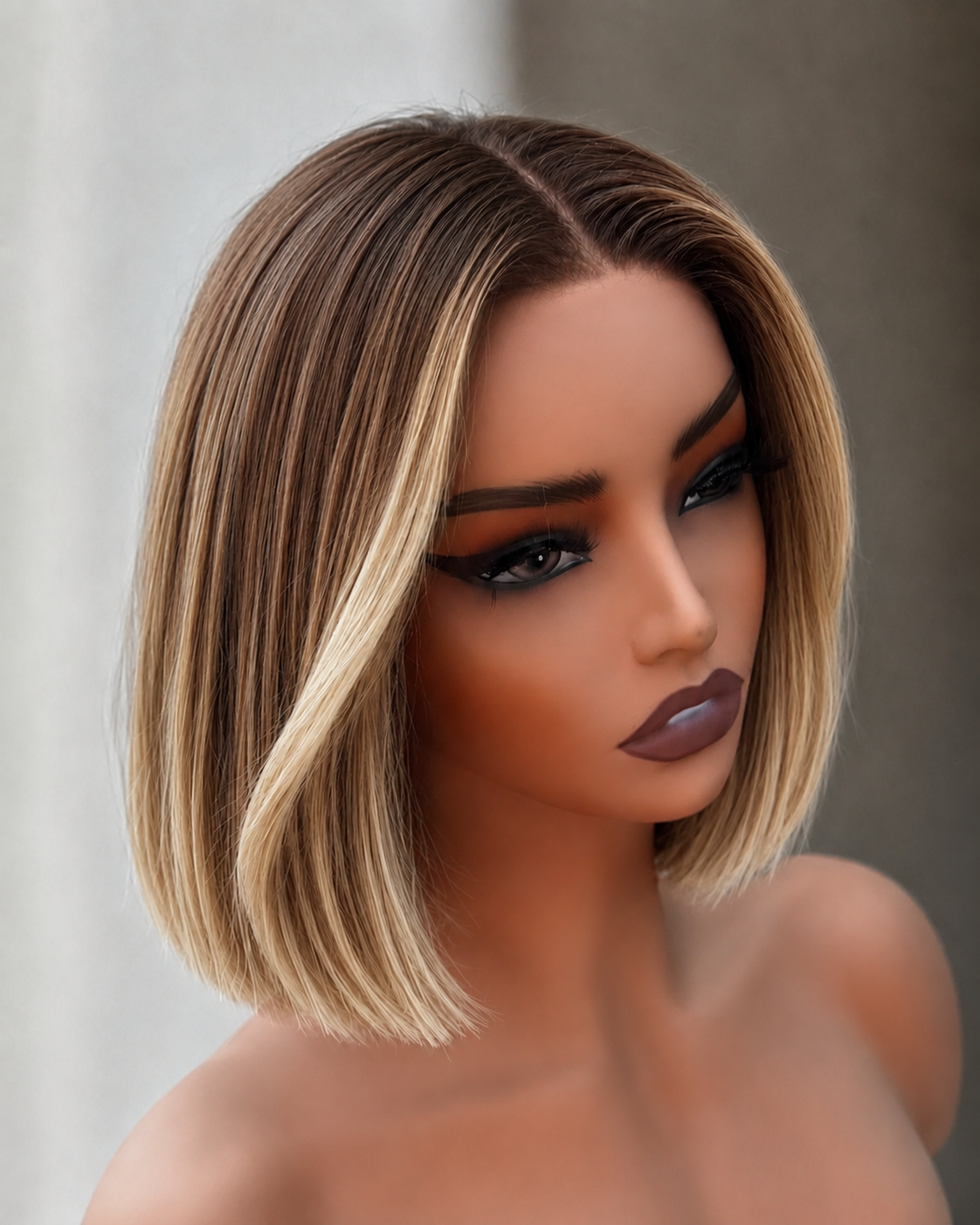ARIA 10 INCH BOB - Caramel Blonde - Human Hair Wig