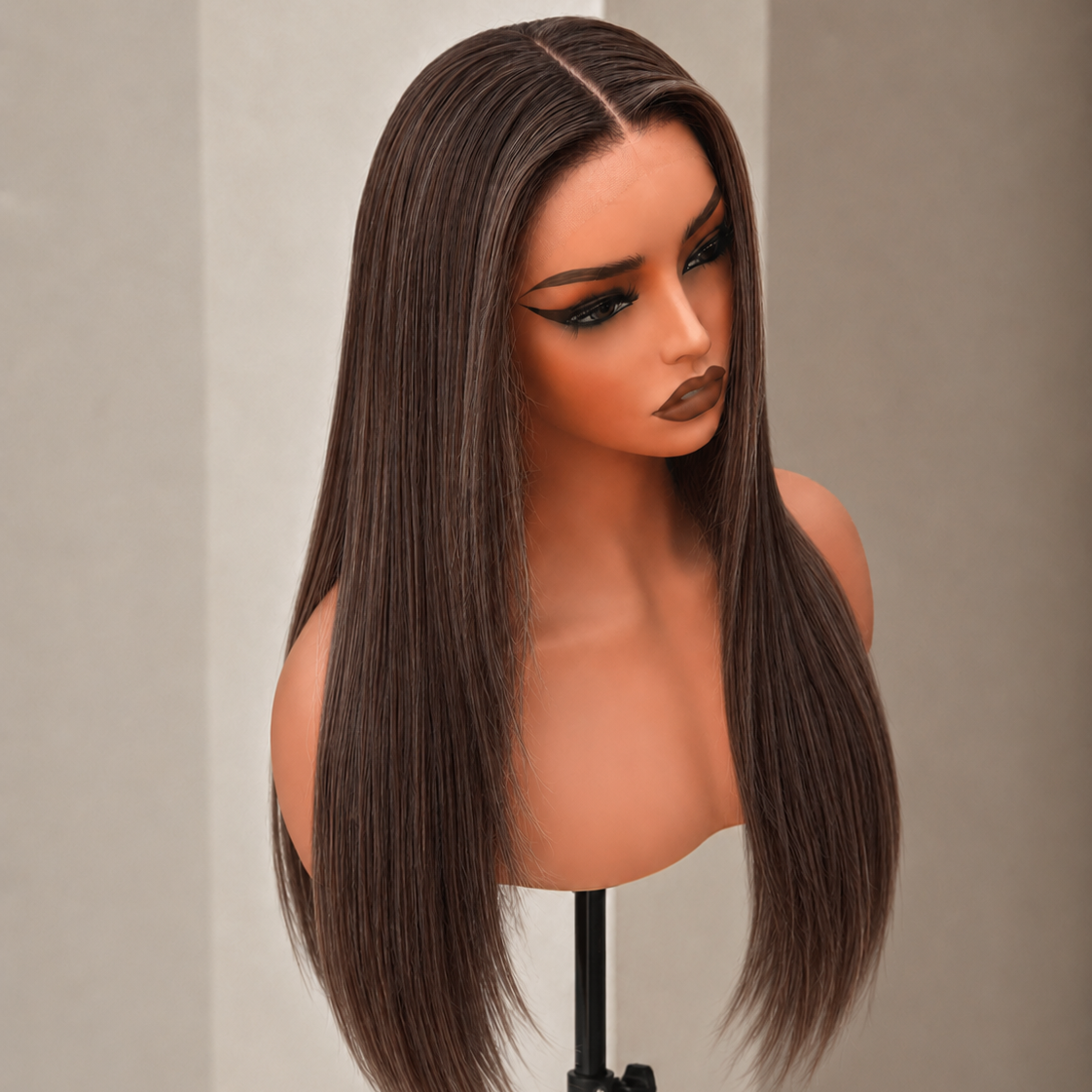 SOPHIE brown human hair lace front wig | Milk &amp; Honey Wigs