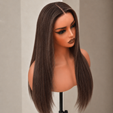 SOPHIE brown human hair lace front wig | Milk & Honey Wigs