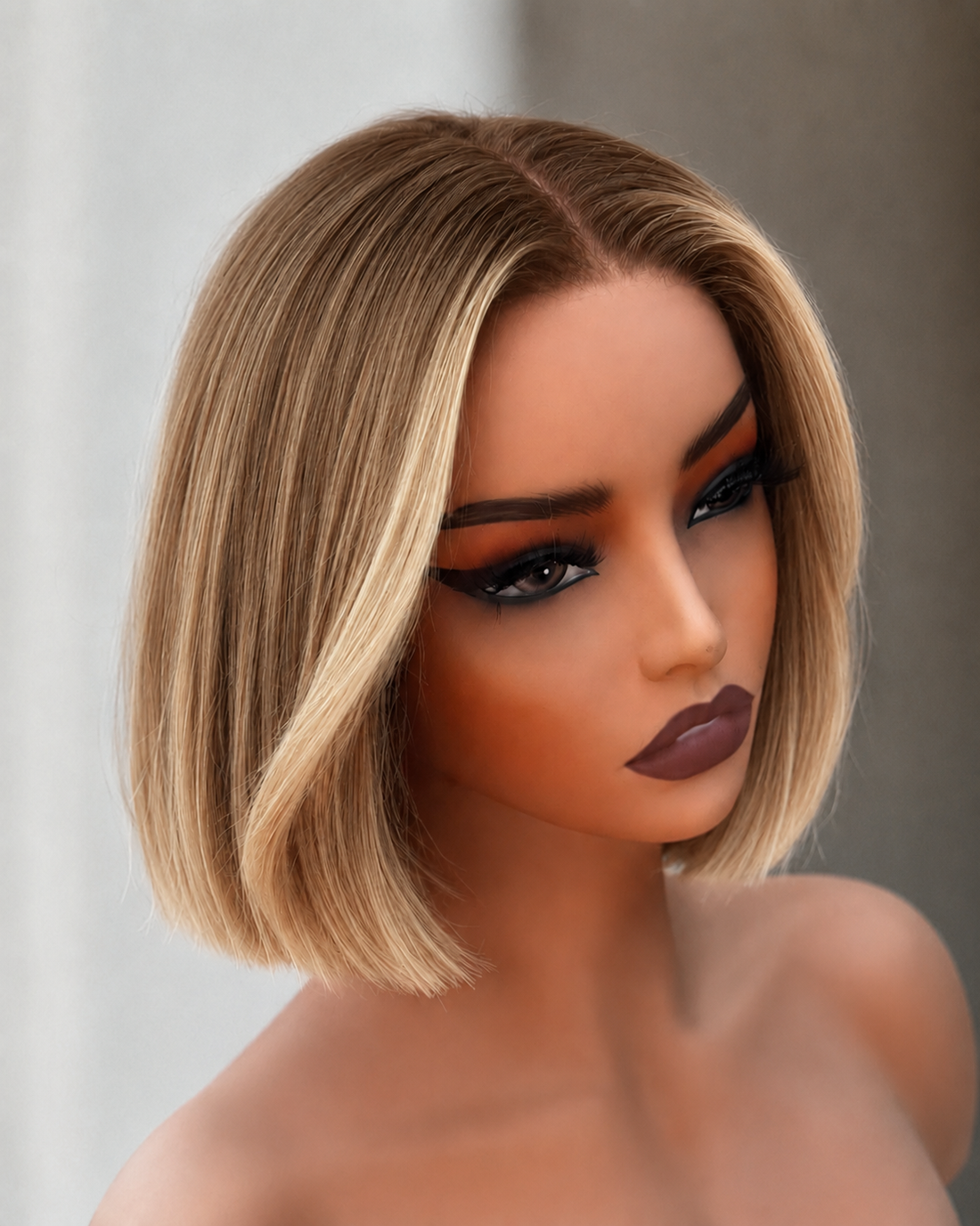 ARIA 10 INCH BOB - Caramel Blonde - Human Hair Wig