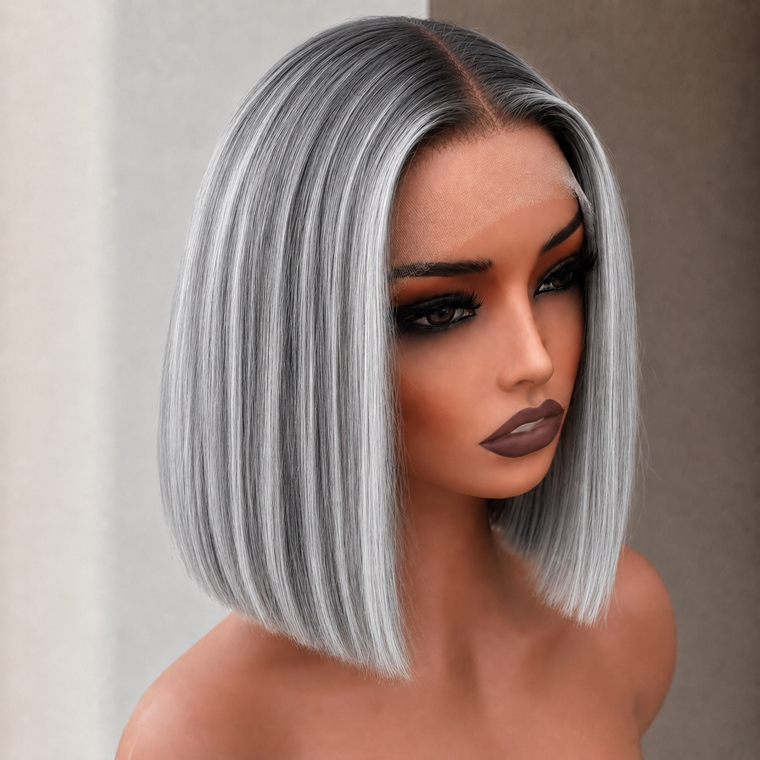 ROE 10 INCH BOB - Salt &amp; Pepper - Human Hair Wig