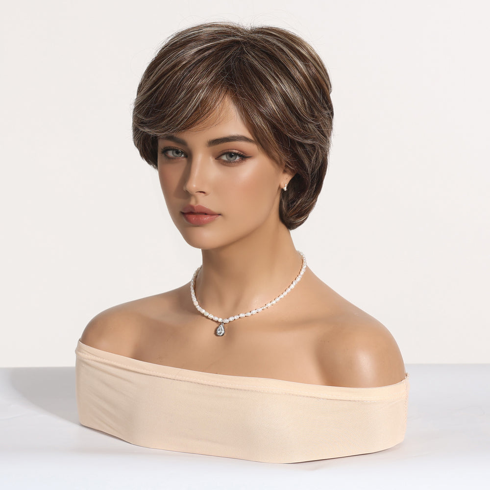 Ash Brown Layered Pixie Cut Wig - MARKETPLACE