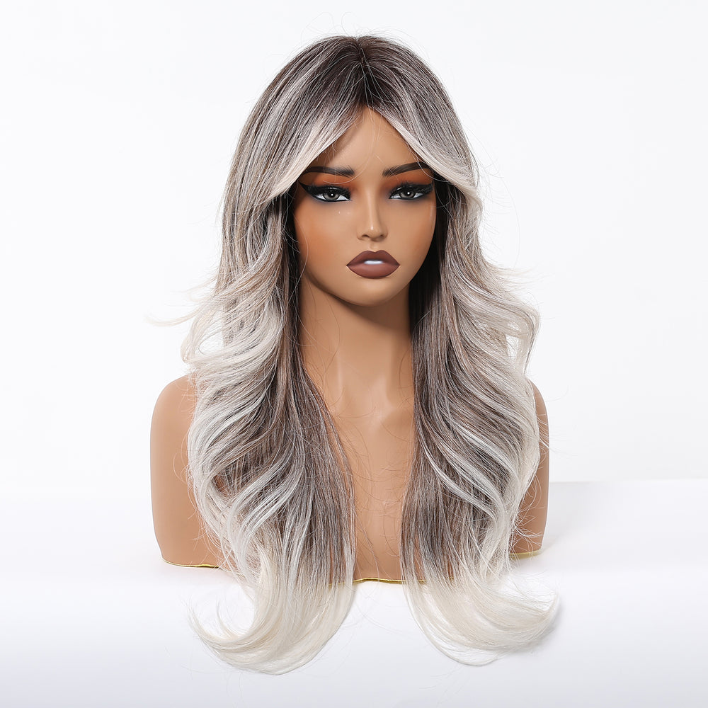 Ash Brown to Platinum Blonde Wig- MARKETPLACE