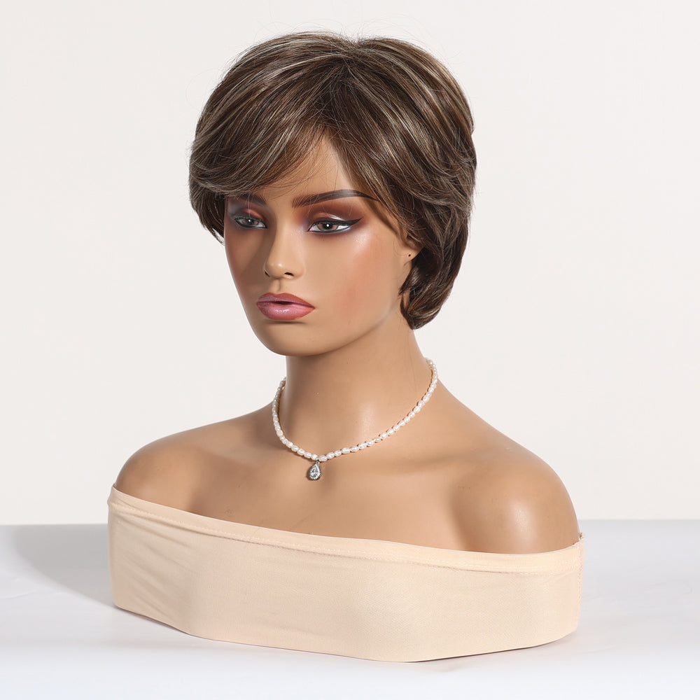 Ash Brown Layered Pixie Cut Wig - MARKETPLACE