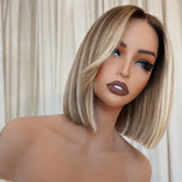 ELOURA ombre bronde human hair lace front bob wig | Milk & Honey Wigs