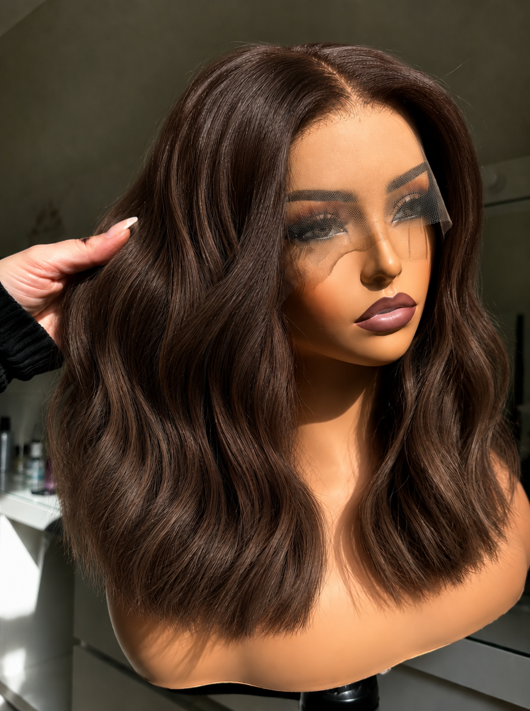 SOPHIE 14 INCH - Brown - Human Hair Wig