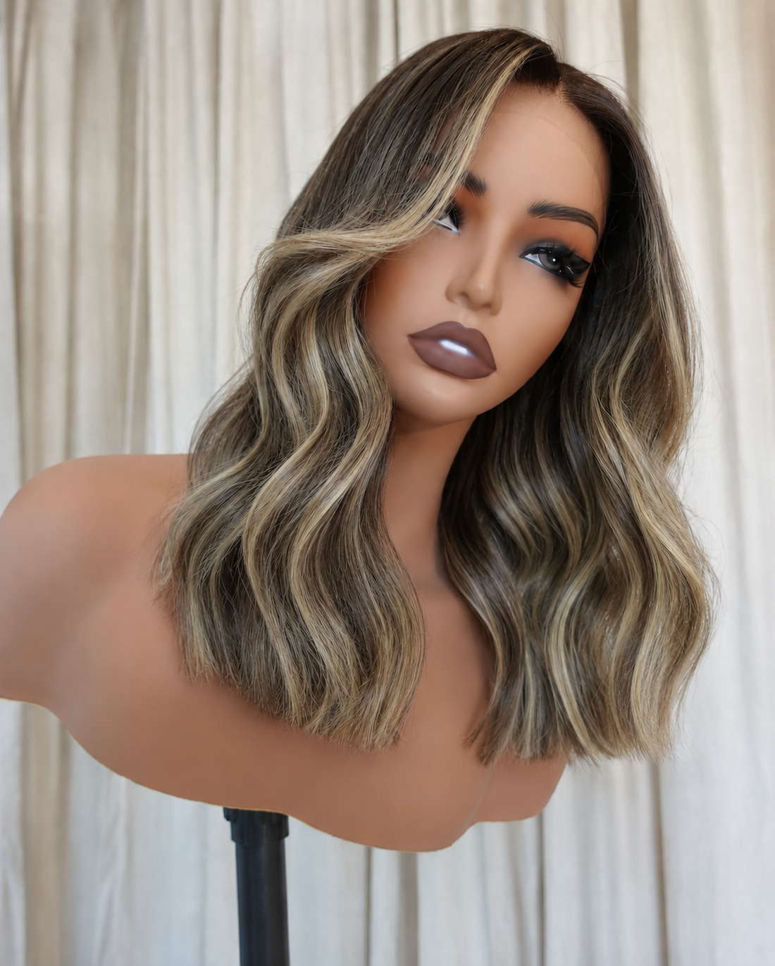 BIA 14 INCH - Ombre Brown - Human Hair Wig