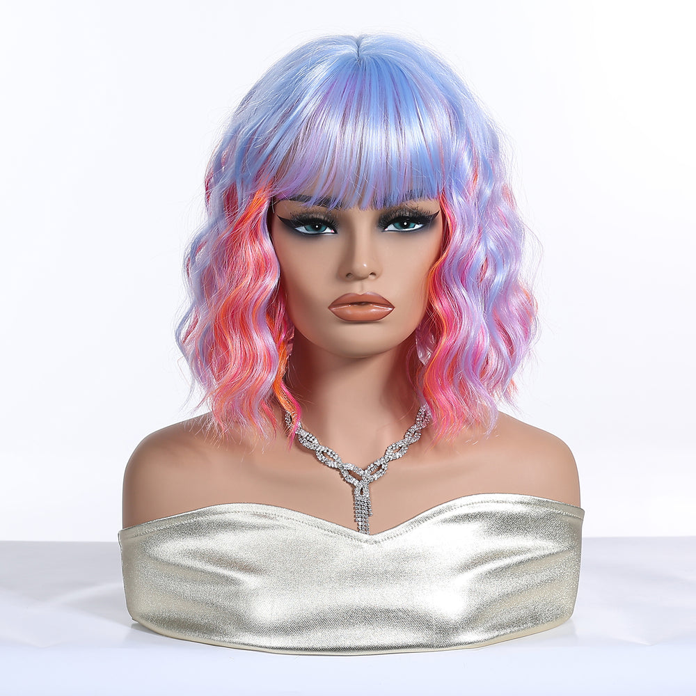 Pastel Rainbow Bob with Fringe Wig - MARKETPLACE