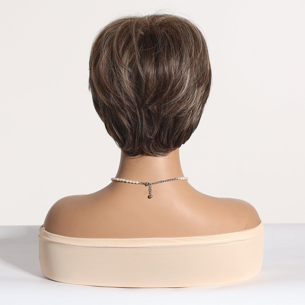 Ash Brown Layered Pixie Cut Wig - MARKETPLACE