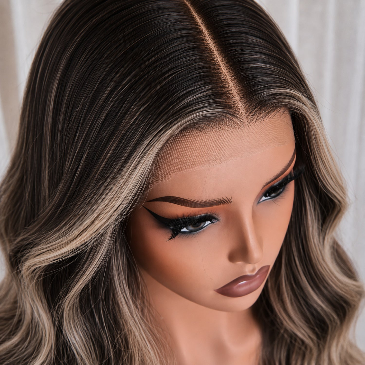 BIA 22 INCH - Ombre Brown - Human Hair Wig