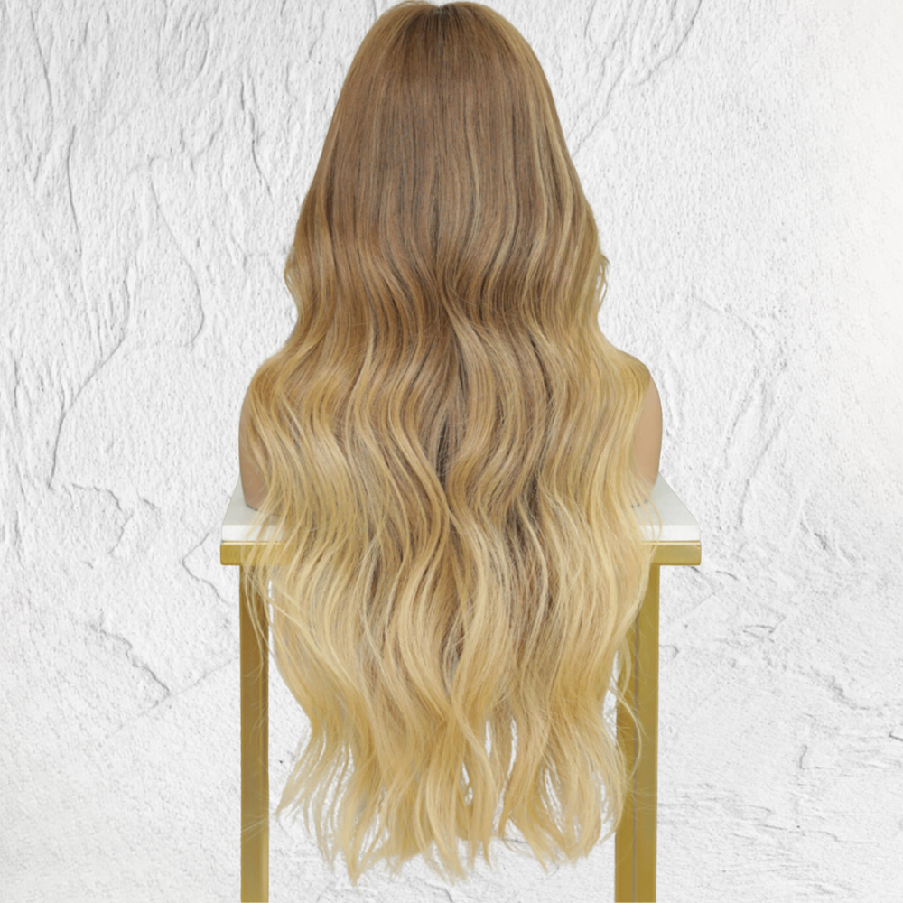 Mixed Blonde Ombre Human Hair Lace Front Wig