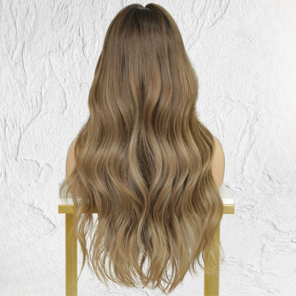 Brown Ombre Human Hair Lace Front Wig