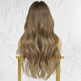 Brown Ombre Human Hair Lace Front Wig