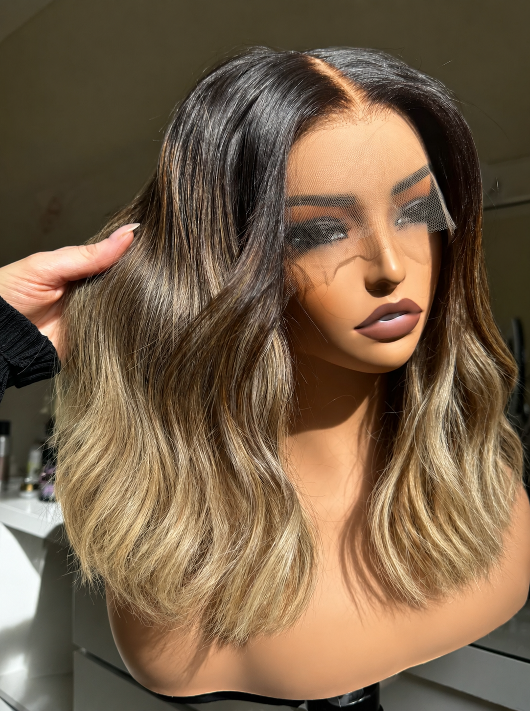 BETH 14 INCH - Ombre Brown - Human Hair Wig