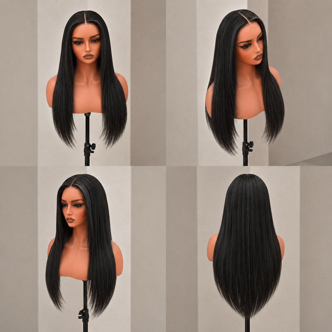 NICOLE natural black human hair lace front wig | Milk &amp; Honey Wigs