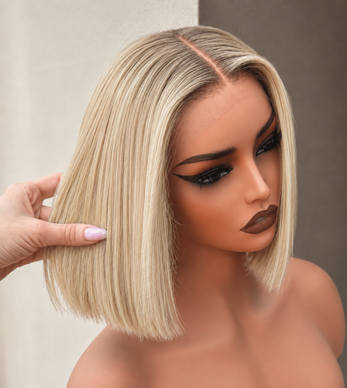 EMEI 10 INCH BOB - Blonde - Human Hair Wig