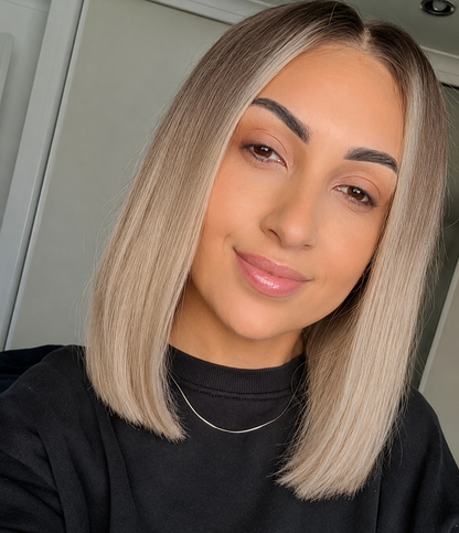 LILLIAN blonde human hair lace front wig | Milk &amp; Honey Wigs