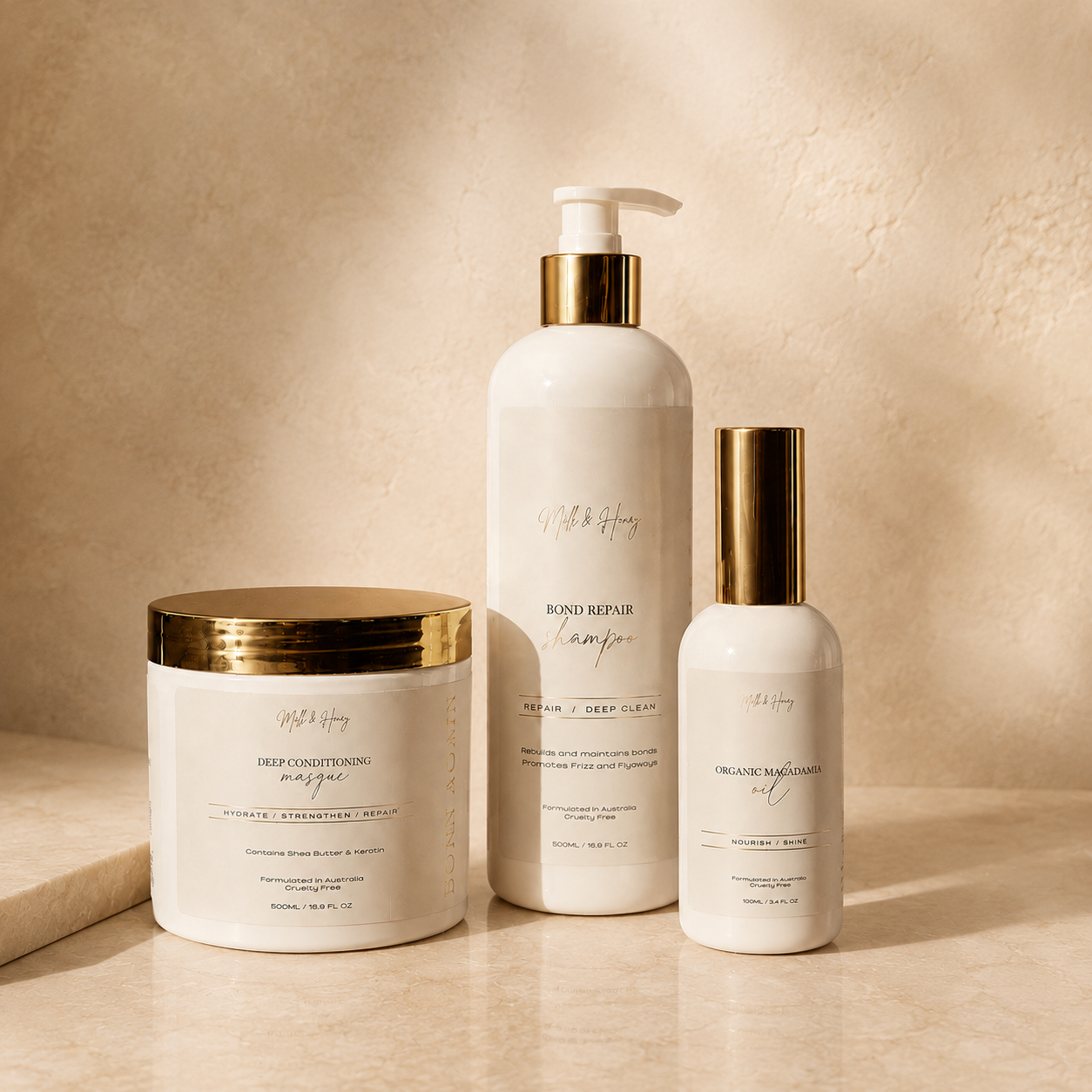 longevity bundle wash and hydrate hair care set | Milk &amp; Honey Wigs