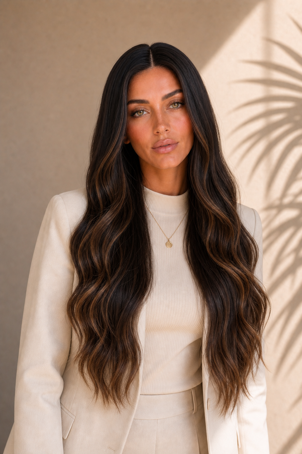 ANEESHA 26 INCH - Ombre Brown - Human Hair Wig
