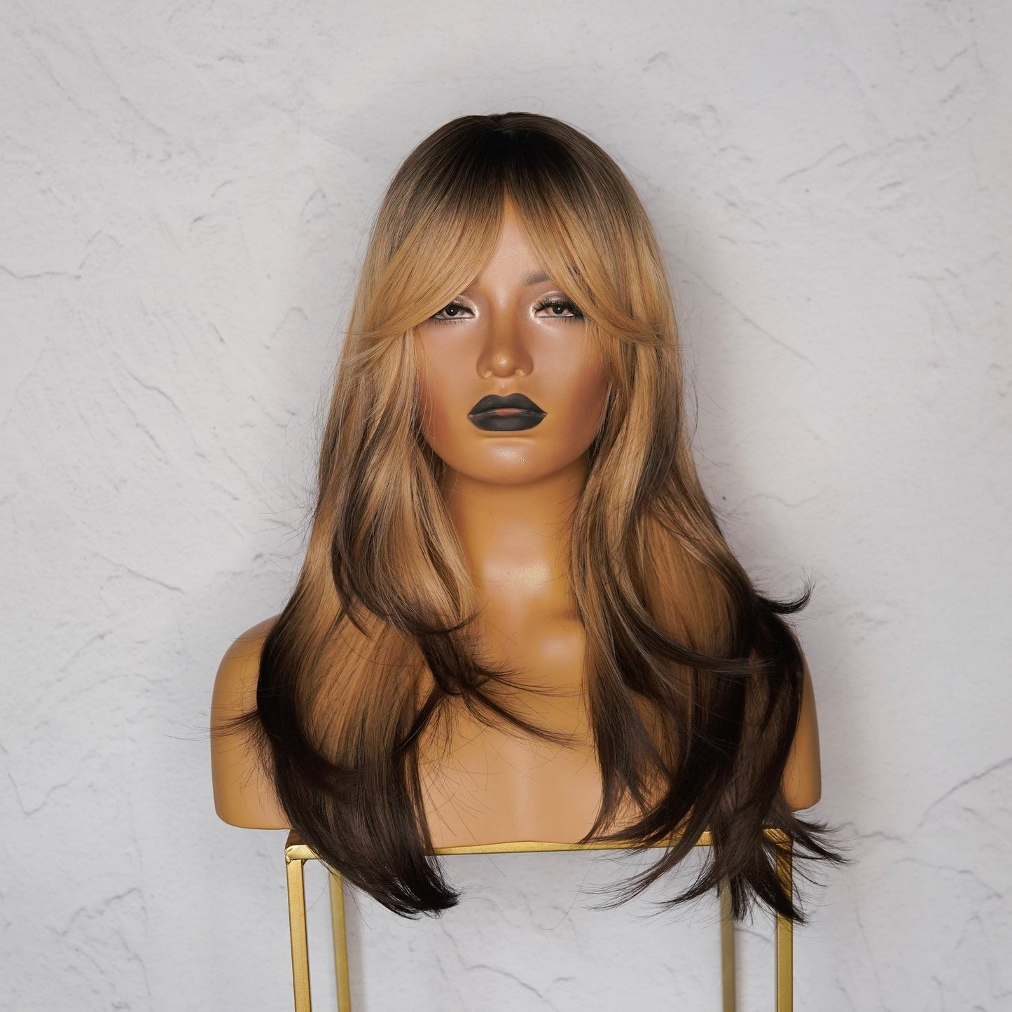 BROOKLYN Ombre Blonde Fringe Wig