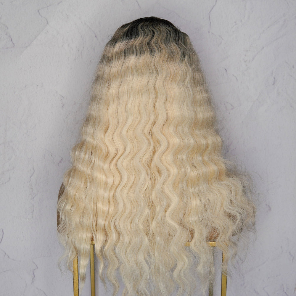CHELSEA Ombre Platinum Fringe Wig