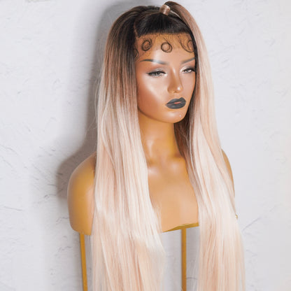 ESTELLE Brown Ombre Up Do Lace Front Wig