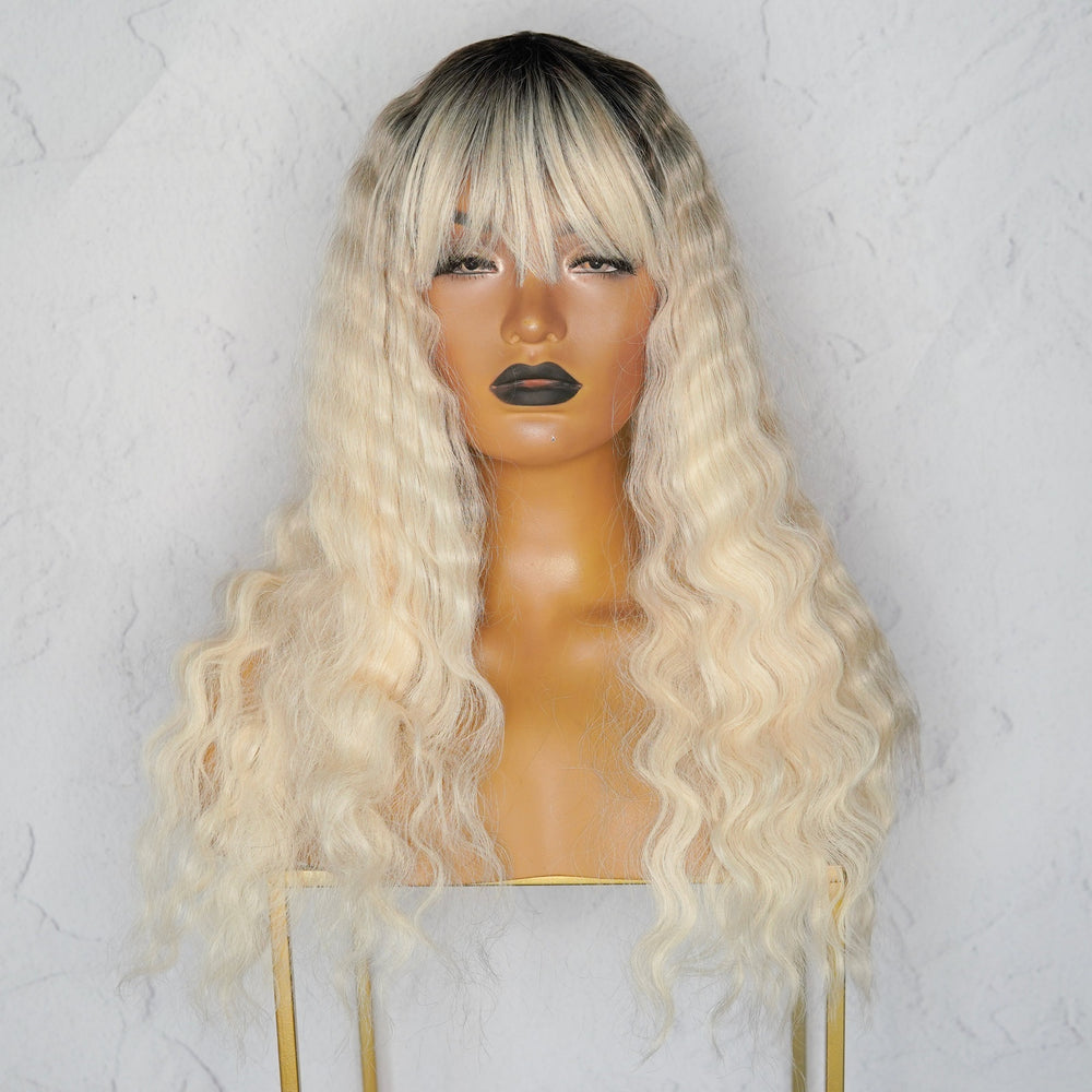 CHELSEA Ombre Platinum Fringe Wig