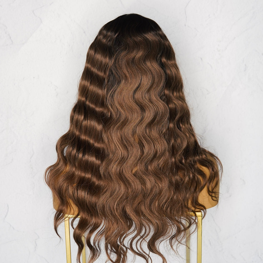 CHELSEA Dark Chocolate Brown Fringe Wig
