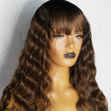 CHELSEA Dark Chocolate Brown Fringe Wig