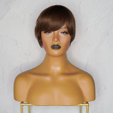 BRIDE Caramel Brown Pixie Cut Fringe Wig