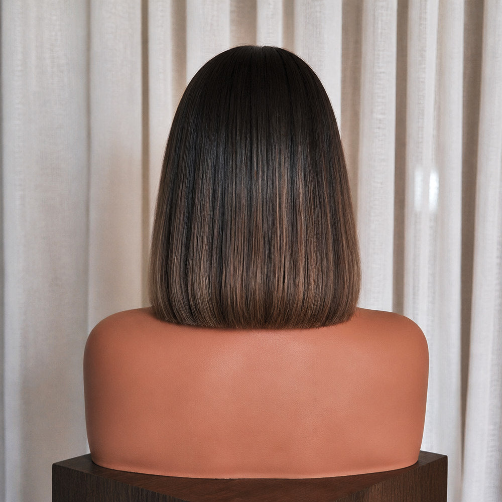 KYLE 10 INCH BOB - Darkest Brown - Human Hair Wig