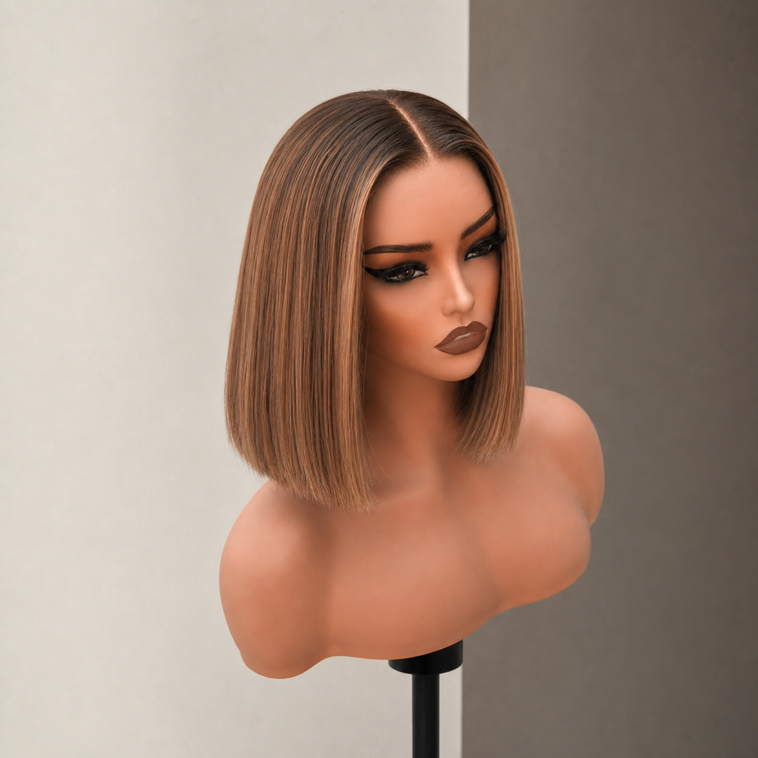 GEMIMA 10 INCH BOB - Ombre Brown - Human Hair Wig