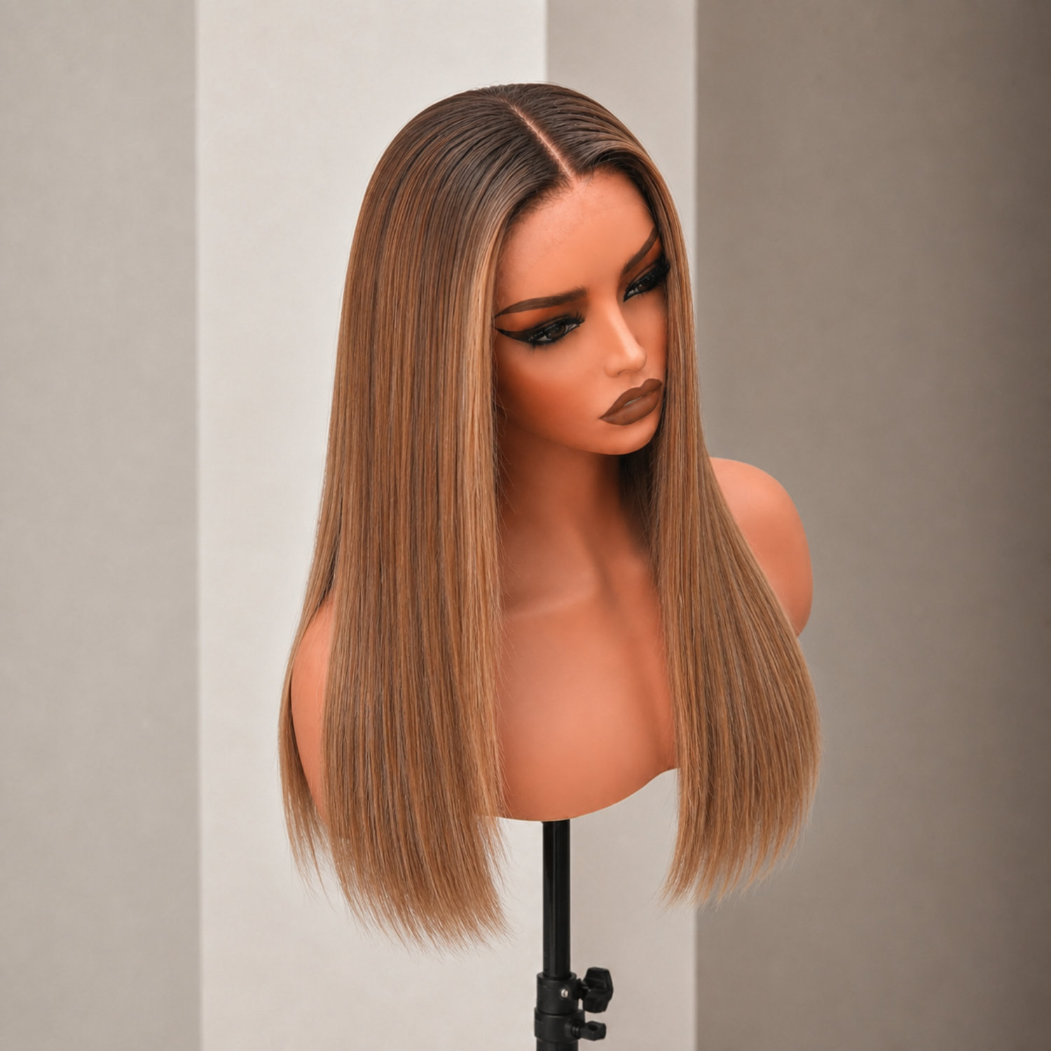 GEMIMA 18 INCH - Ombre Brown - Human Hair Wig