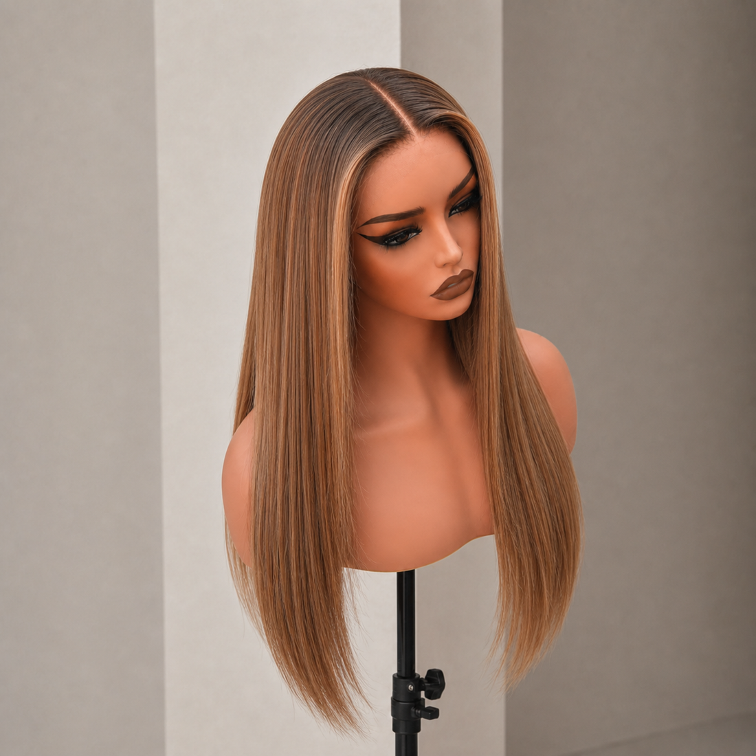GEMIMA 22 INCH - Ombre Brown - Human Hair Wig