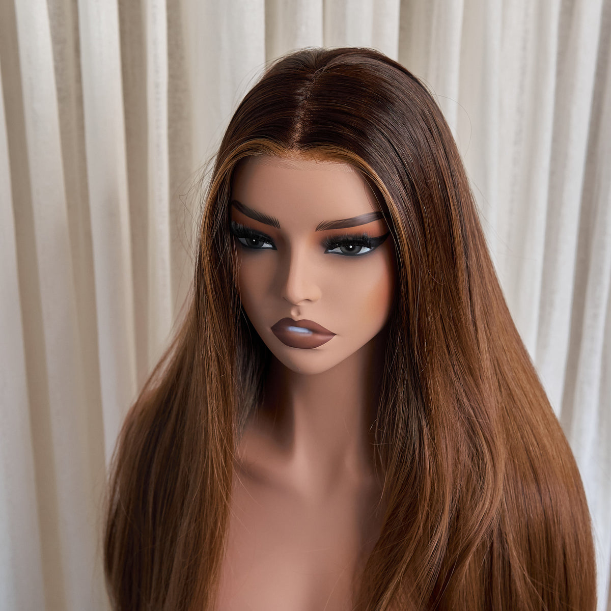 Genesis Hand Tied™ 22" Wig - Caramel Eclipse