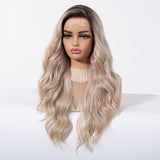 Brown Root Blonde Wavy 13x6 Lace Front Wig - MARKETPLACE